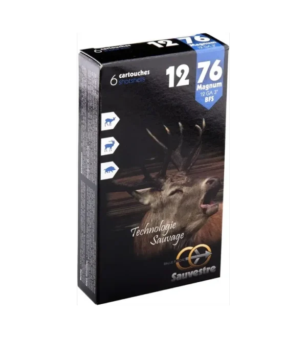 Cartouche Sauvestre grand gibier Magnum – 12/76 – Tout-Chasse.fr