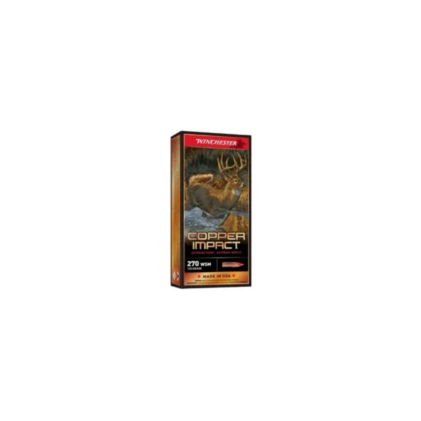 Winchester .270 WSM Deer Season XP Copper Impact 130gr – Munitions de chasse sans plomb