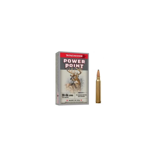 Cartouche Winchester Power Point .30-06 150gr BT20/200 – Munitions Catégorie C