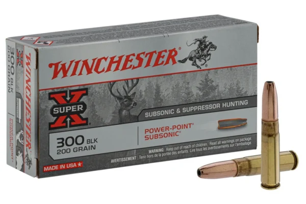 Cartouche Winchester Cal. 300 Black Out Subsonique