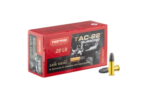 Cartouches .22 LR Norma Subsonique – Munitions silencieuses