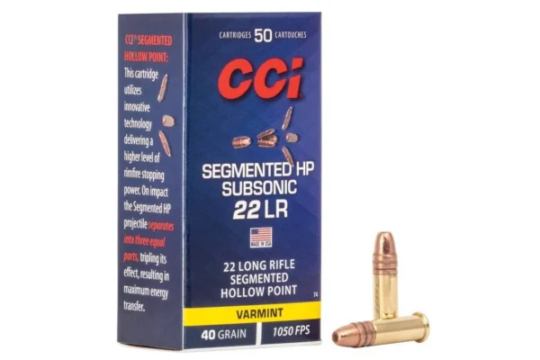CARTOUCHES 22LR CCI VARMINT HOLLOW POINT SEGMENTED X50