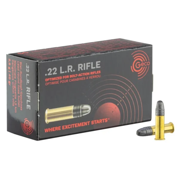 Cartouches .22 LR GECO Rifle 40 gr – Munitions polyvalentes