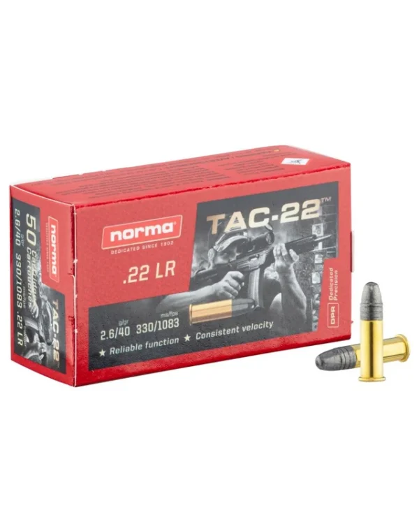 CARTOUCHES 22LR NORMA TAC-22 X500