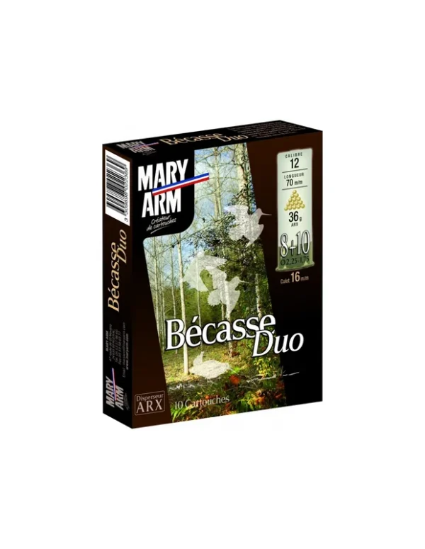 Cartouches Bécasse Duo Cal.12/70 36grs – MARY ARM