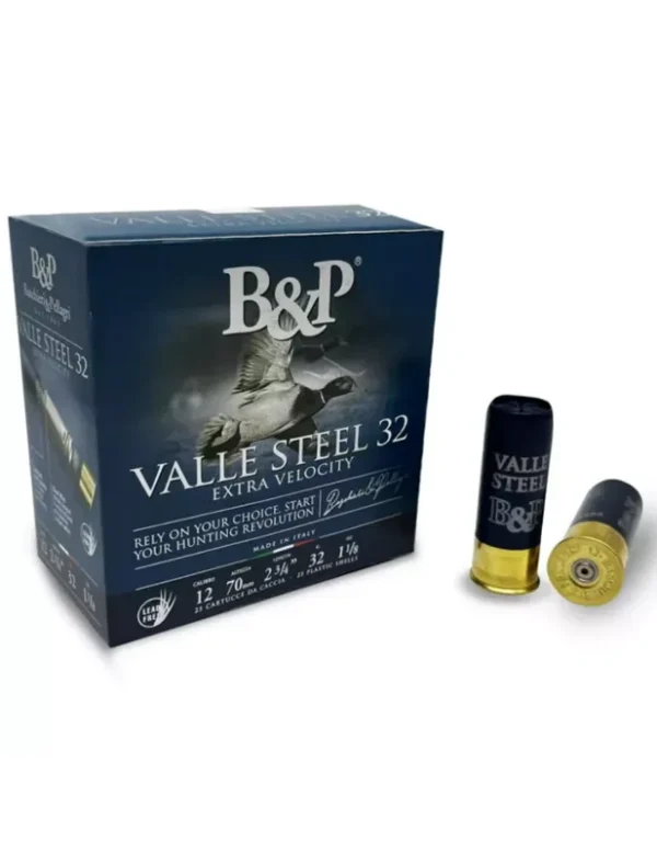 Cartouches chasse B&P Vallee Steel 32 HV 32g cal.12/70 x25