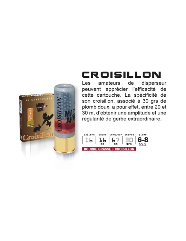 Cartouches Croisillon Cal.20/67 26grs – MARY ARM