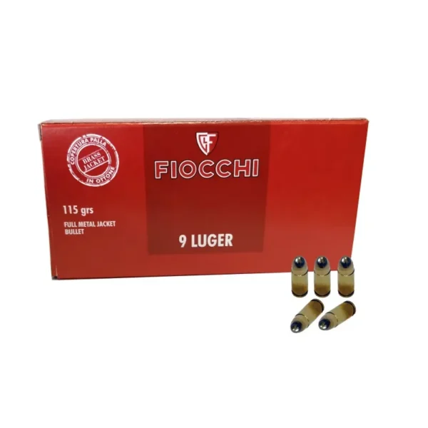 Cartouches Fiocchi c/9 mm para fmj – 115 grs