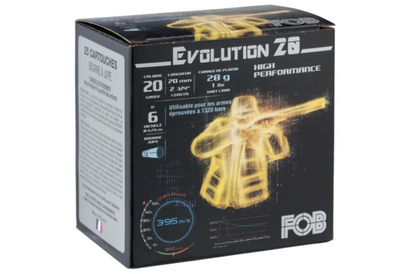 FOB Evolution 20 HP 20/70 28 g – FOB PASSION Nickel Cal. 20-70, culot de 16, 28 gr, N°6
