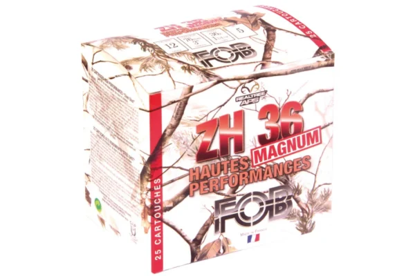 Cartouches Fob ZH Acier haute performance Magnum – Cal. 12/76 – ZH 36 MAG. Cal.12-76, culot de 23, 36 gr, N°1A