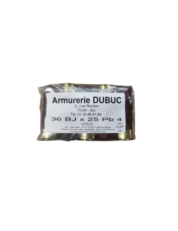Cartouches chasse Armurerie Dubuc 36g cal.12/70 x25