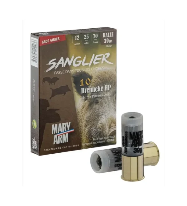 Balles Mary Arm Brenneke Sanglier 39 HP – Cal. 12/70 – Tout-Chasse.fr