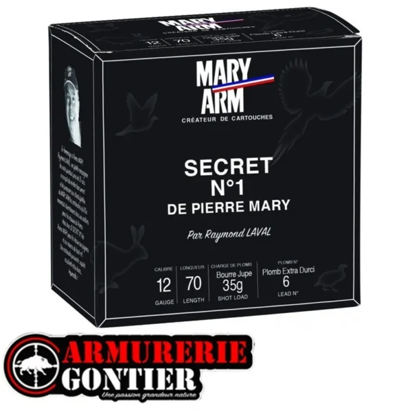 Cartouches MARY ARM LE SECRET N°1 12/70/35 N°6 Bourre à Jupe sur notre Armurerie en ligne