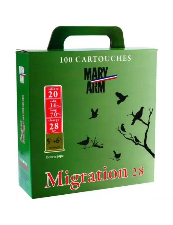 Pack cartouches chasse Mary Arm migration 28g cal.20/70 x100