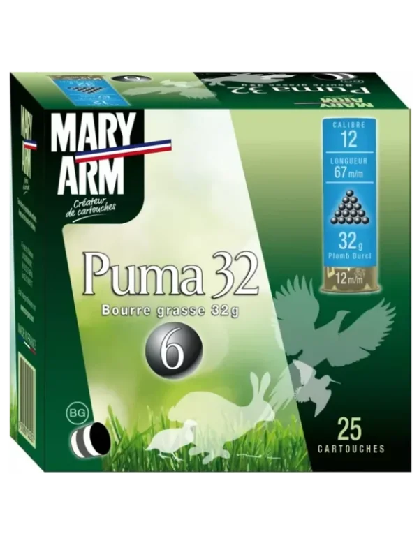 Cartouches chasse Mary Arm Puma 32g cal.12/67 x25