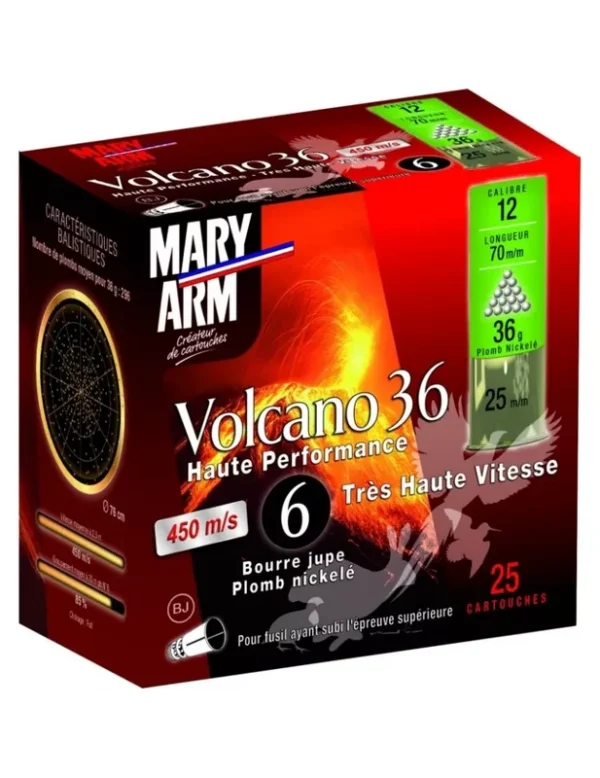 Cartouches chasse Mary Arm volcano 36g cal.12/70 x25