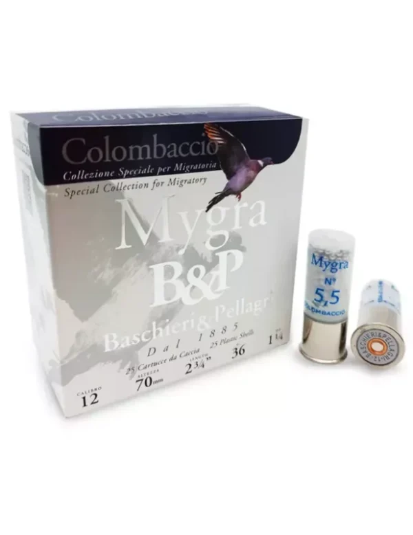 Cartouches chasse B&P Mygra Colombaccio 36g cal.12/70 x25