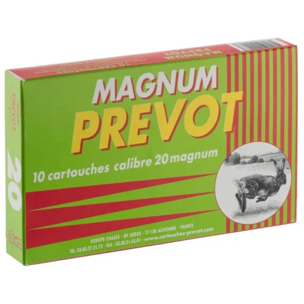 Cartouches PREVOT calibre 20 / 76 Magnumbourre jupe sur notre armurerie en ligne
