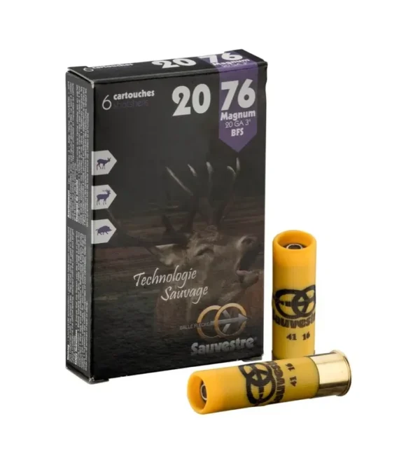 Cartouches Sauvestre grand gibier Magnum – Cal. 20-76 – Cal. 20-76, 22.5 gr