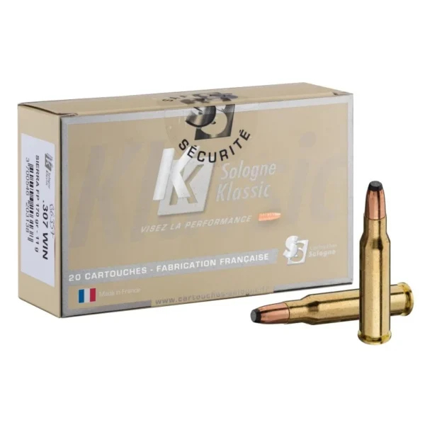 Cartouches Sologne .307 Win FP 170 gr / 11 g – .307 Win Flat Point 170 gr / 11g