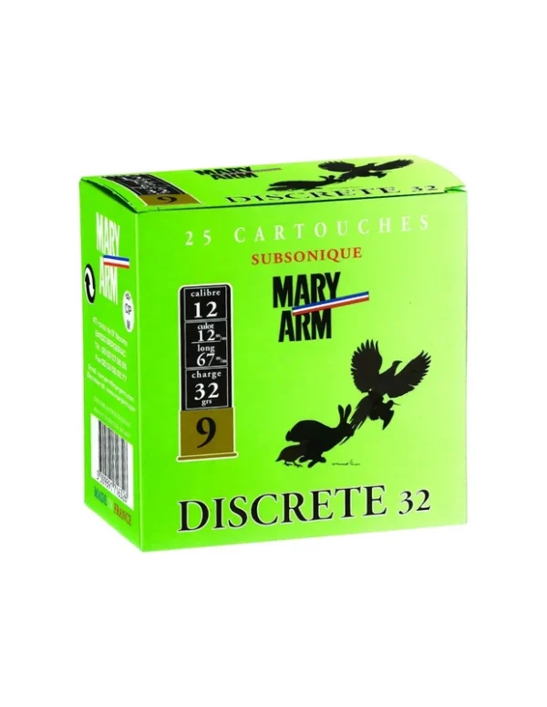 Cartouches Subsonique 32 Cal.12/67 32grs Bourre Grasse Plomb N°6 – MARY ARM