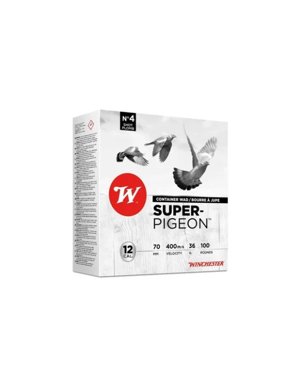 Cartouches Super Pigeon Cal.12/70 36g Bourre A Jupe Plomb 5 – Winchester