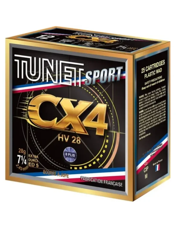 Cartouches trap Tunet CX4 HV 28g cal.12/70 x25