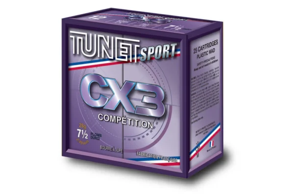 Boite x25 – Cartouche TUNET cal12 CX3 28BJ Pb7.5