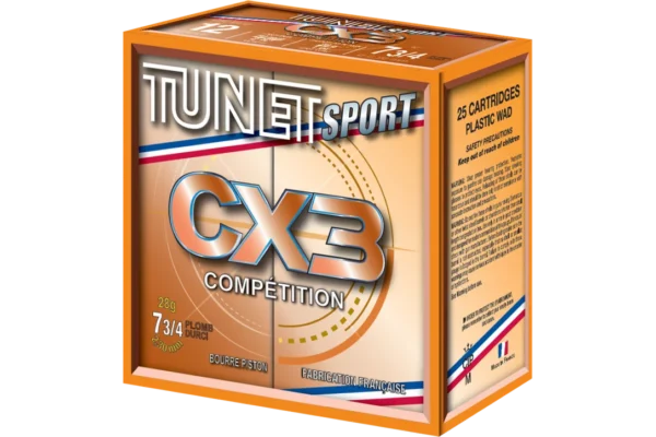 Cartouches ball trap TUNET CX3 Piston Cal.12 PISTON 28g PB7.5