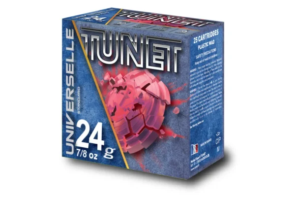 Boite de x25 Cartouches de ball trap TUNET Universelle Cal.12 24g