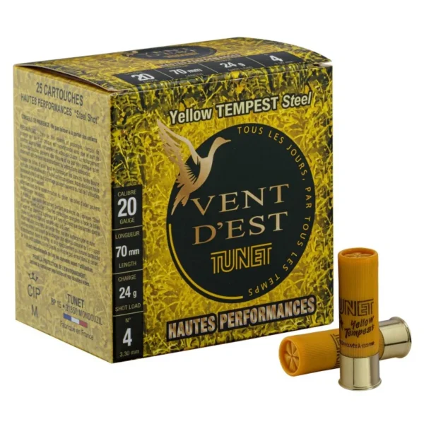 Cartouches TUNET Yellow TEMPEST 24g acier 20/70 – Tout-Chasse.fr