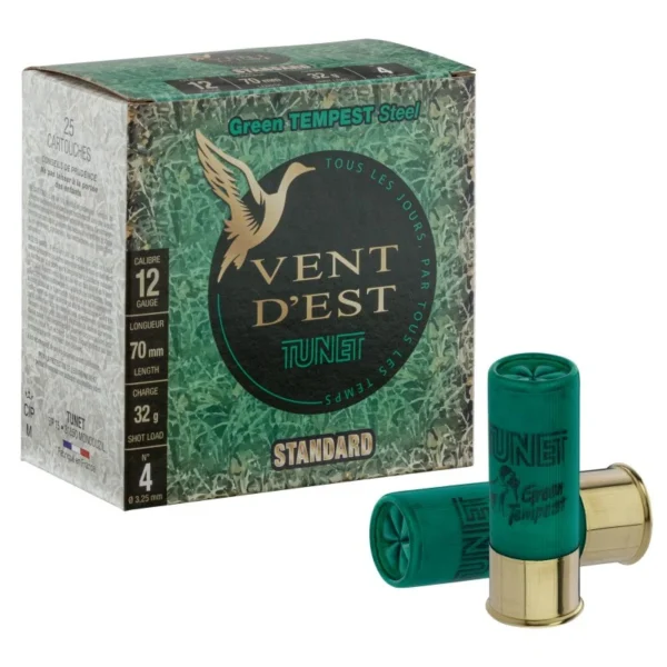 Cartouches TUNET,BLACK TEMPEST 32g acier 12/70 – 12/70 Acier n°4