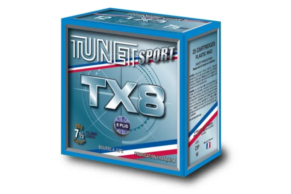 Boite x25 – Cartouche TUNET cal12 TX8 28BJ Pb7.5