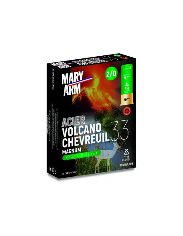 Cartouches Volcano Chevreuil Steel Mag Cal.12/76 33grs – MARY ARM