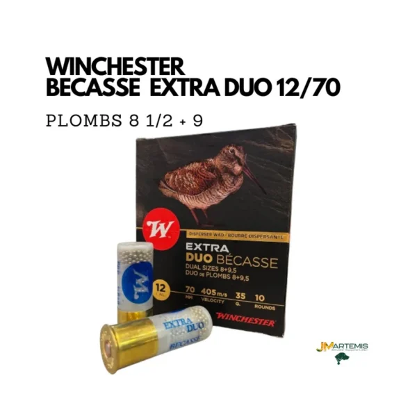 CARTOUCHES WINCHESTER SPECIALE BECASSE EXTRA DUO Plombs mélangés 8.5+9