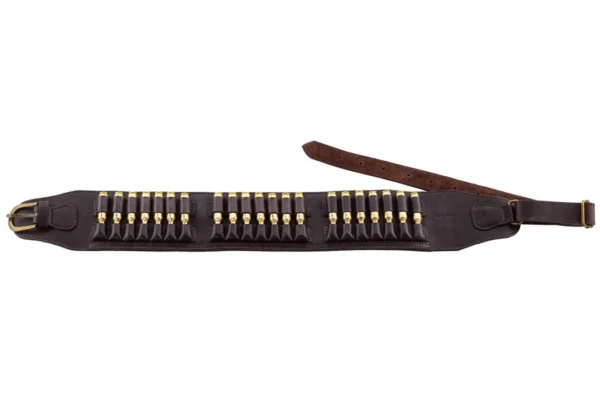Cartouchière cuir gras pour 21 balles – Country Sellerie – 21 tubes pour balles