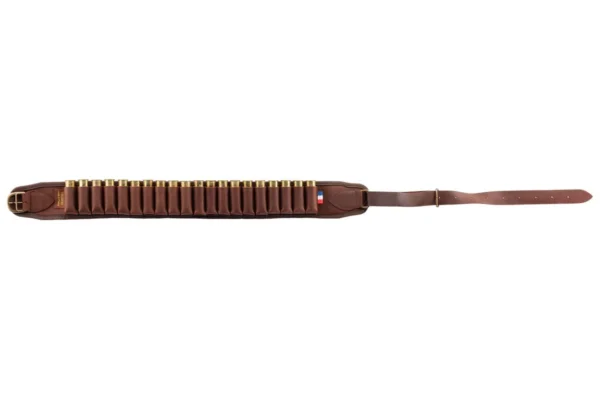 Cartouchières croupon ciré marron à tubes – Country Sellerie – 25 tubes Cal.12