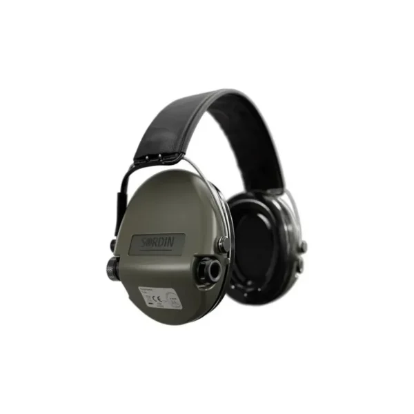 Casque anti-bruit Suprême Pro vert olive serre-tête cuir noir