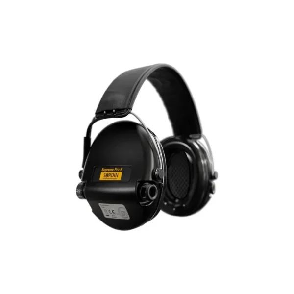 Casque anti-bruit Suprême Pro-X LED noir serre-tête cuir noir