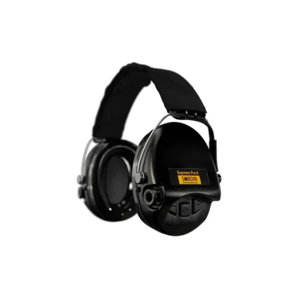 Casque anti-bruit Suprême Pro-X noir serre-tête tissu noir