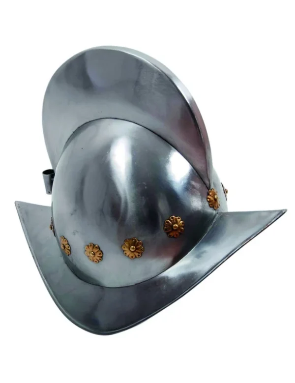 Casque Morion Renaissance – Acier et ornements laiton
