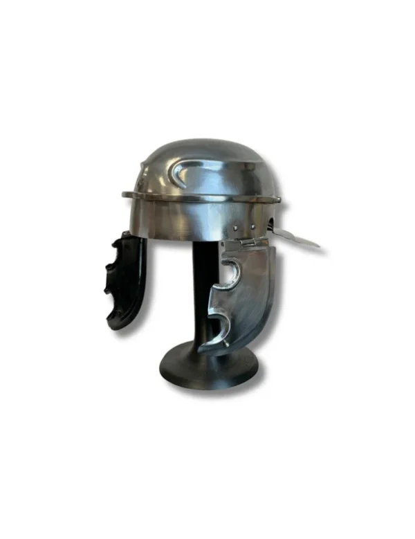 Casque romain type Galia en acier poli