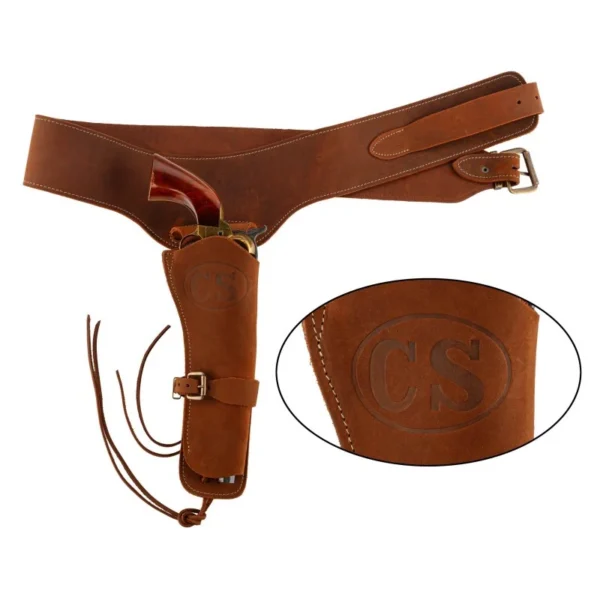 Ceinturon Confederation State – 110 cm – Marquage CS + holster. – Ceinturon Confederation state 110cm – Marquage CS