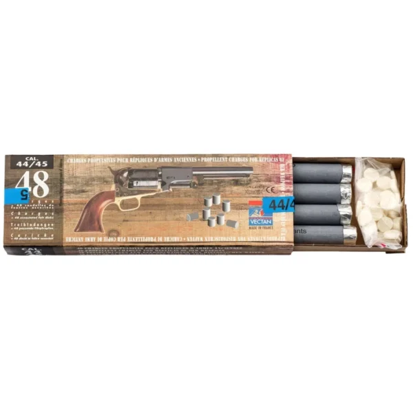Charges propulsives poudre noire – Boîte de 48 charges de poudre noire cal. 44