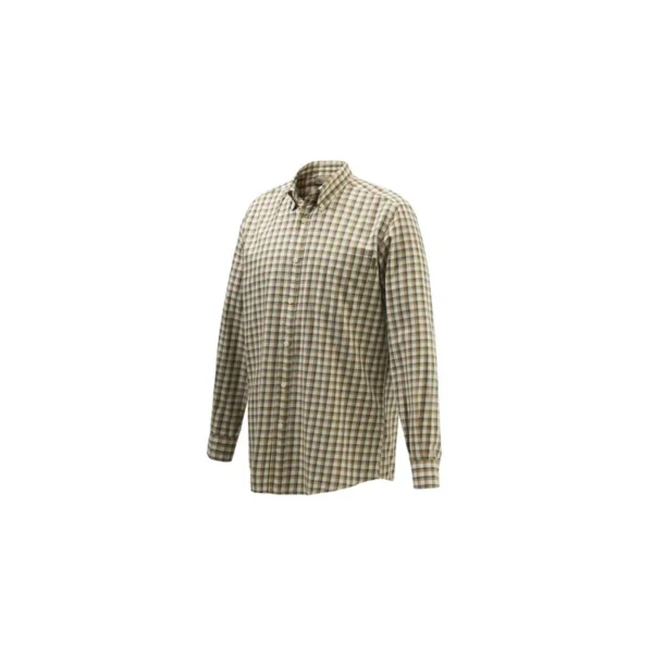 BERETTA CHEMISE WOOD BUTTON BEIGE ET RUST