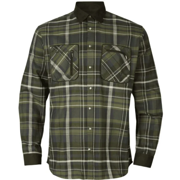 CHEMISE HARKILA PAJALA OLIVE CHECK NEUVE TAILLE TAILLE L