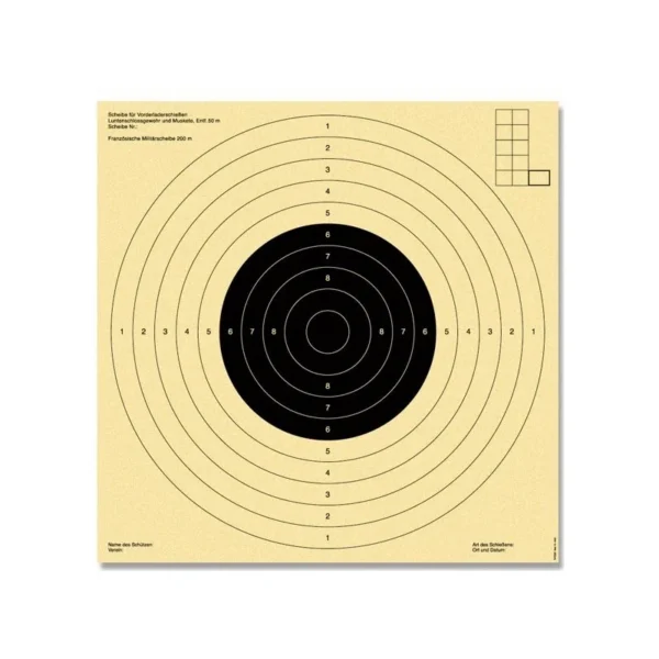 CIBLE CARABINE 200m 85X85cm | WesternGuns