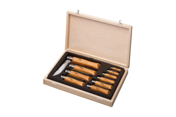 Coffret 10 couteaux collection Opinel – Coffret 10 couteaux Opinel Carbone