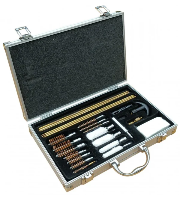 Coffret de nettoyage pour canons armes d’épaule et de poings (34 pièces) – Tout-Chasse.fr
