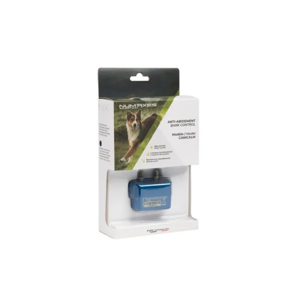 Collier anti-aboiement NUM’AXES Canicalm Bleu – Correction progressive et efficace